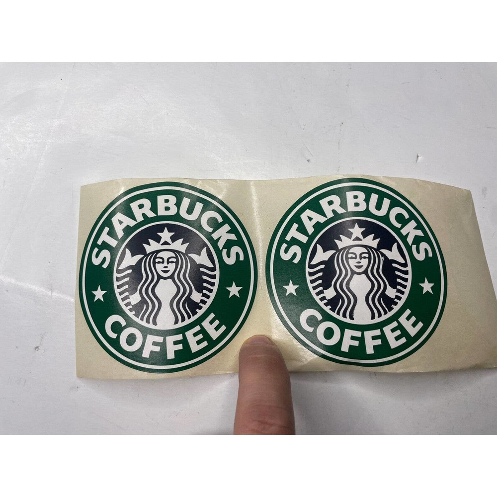 Starbucks Rare Old Logo set 2 stickers Mermaid 3”